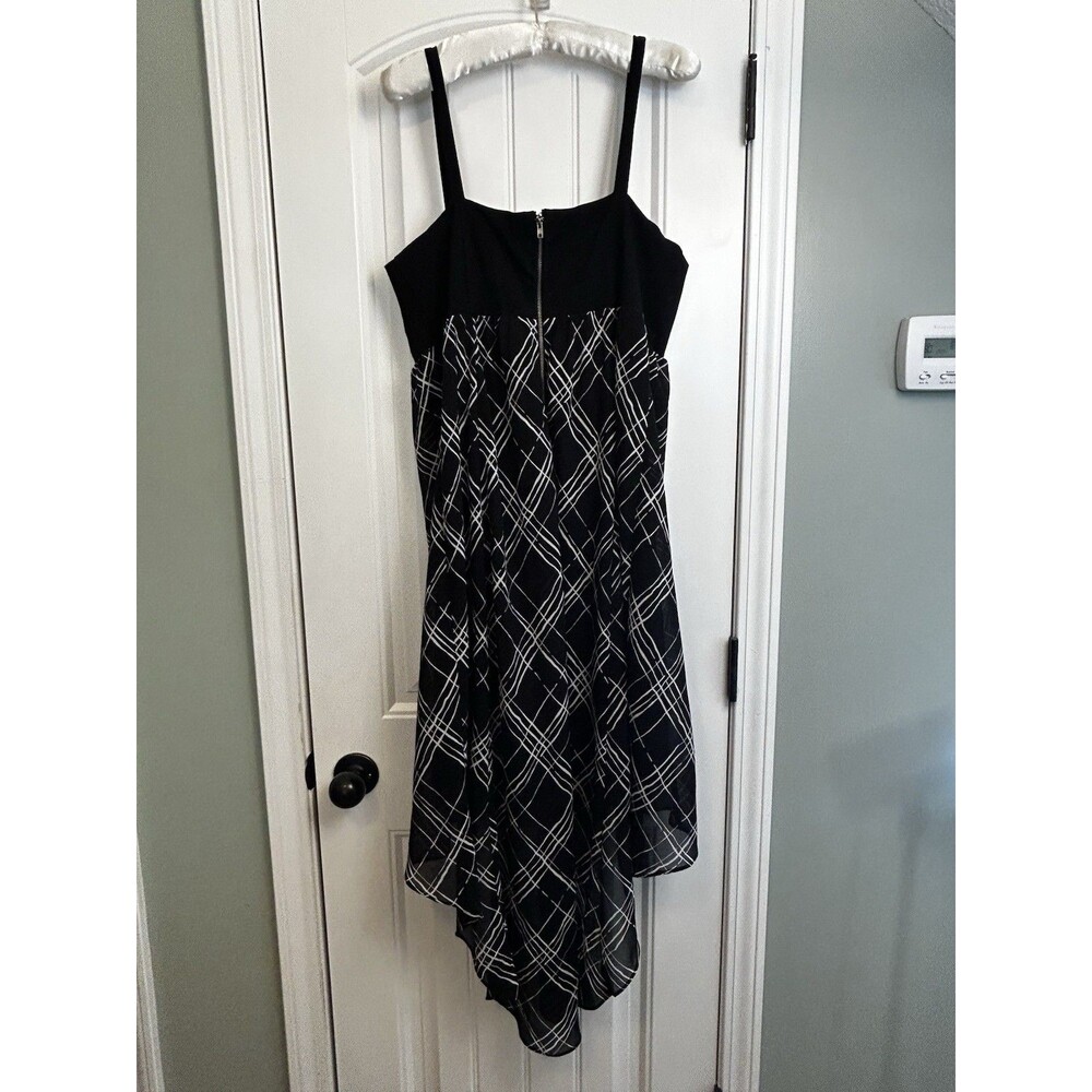 Torrid Size 14 Black Plaid High Low Midi Dress Sleeveless Back Zip Women - Picture 3 of 15
